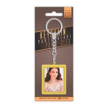 Load image into Gallery viewer, Zep foto sleutelhanger aa9g gold 35x45 mm