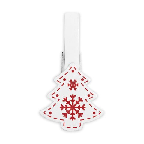 Load image into Gallery viewer, Zep Kerst Kit Wood Clips Red LK38R 8 Stuks