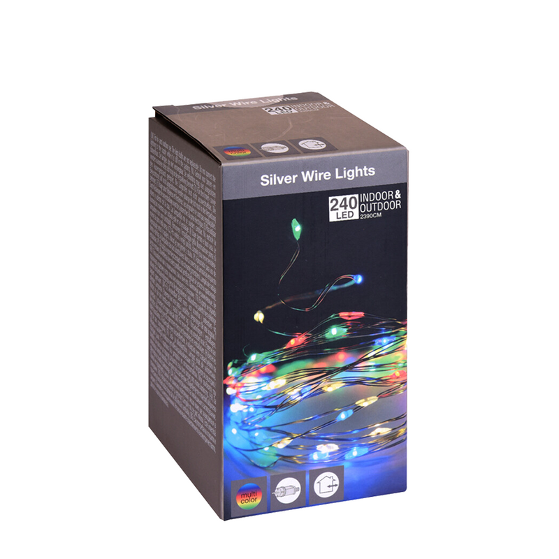 Cargue la imagen en el visor de la galería, Zilverdraad led multicolor 240 leds 2390cm