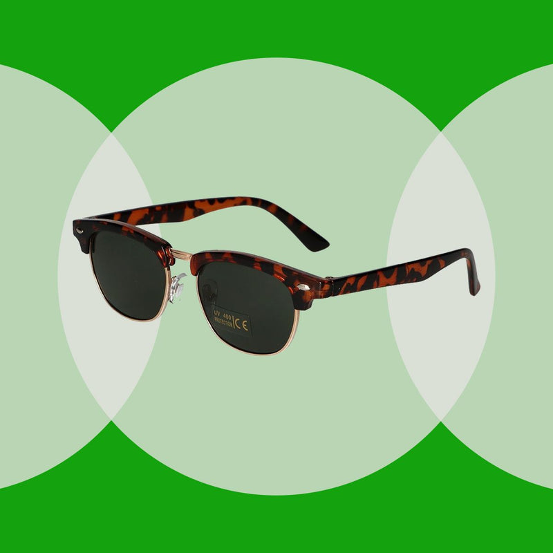 Load image into Gallery viewer, Spectrum zonnebril club vierkant havana goud groen unisex