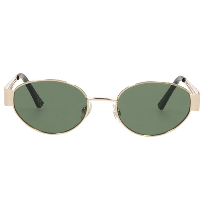 Chargez l'image dans la visionneuse de la galerie, Spectrum zonnebril retro oval metaal groen glas