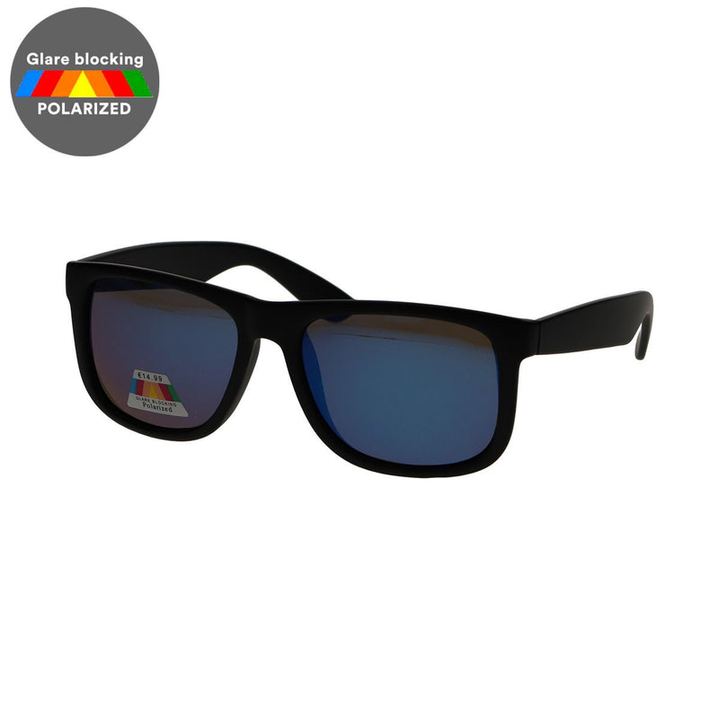 Load image into Gallery viewer, Spectrum polarized zonnebril vierkant mat zwart blauw heren