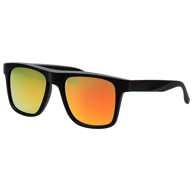 Afbeelding laden in galerijviewer, Spectrum polarized zonnebril vierkant mat zwart oranje heren