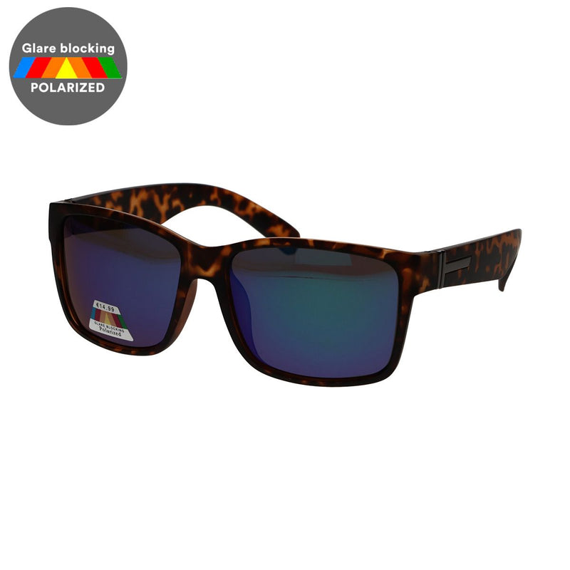Load image into Gallery viewer, Spectrum polarized zonnebril vierkant tortoise blauw groenunisex