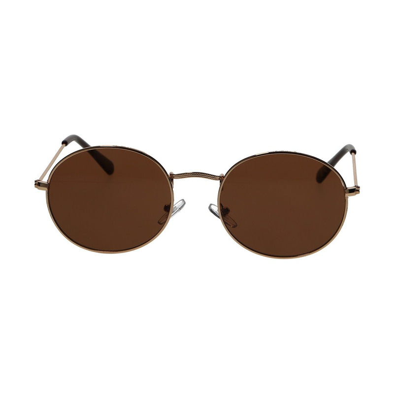 Load image into Gallery viewer, Spectrum zonnebril plat ovaal goud metaal bruin unisex