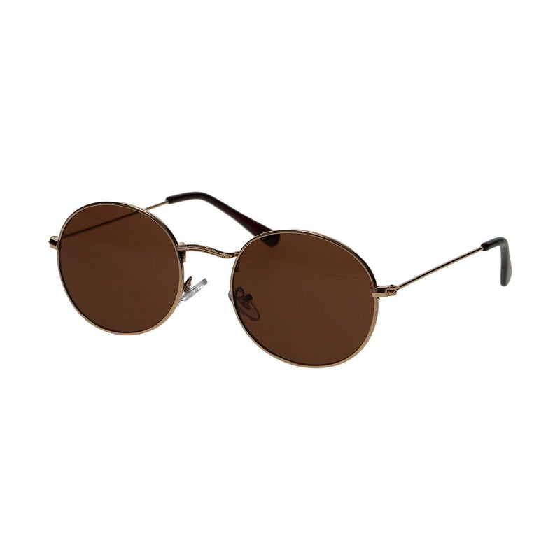 Load image into Gallery viewer, Spectrum zonnebril plat ovaal goud metaal bruin unisex