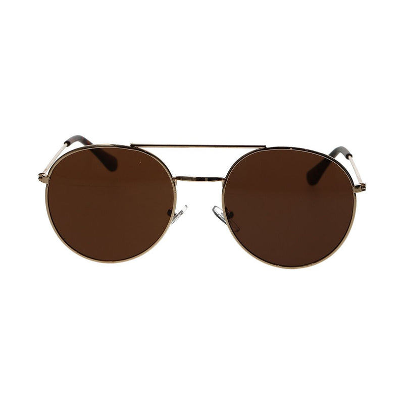 Load image into Gallery viewer, Spectrum zonnebril rond goud metaal bruin unisex