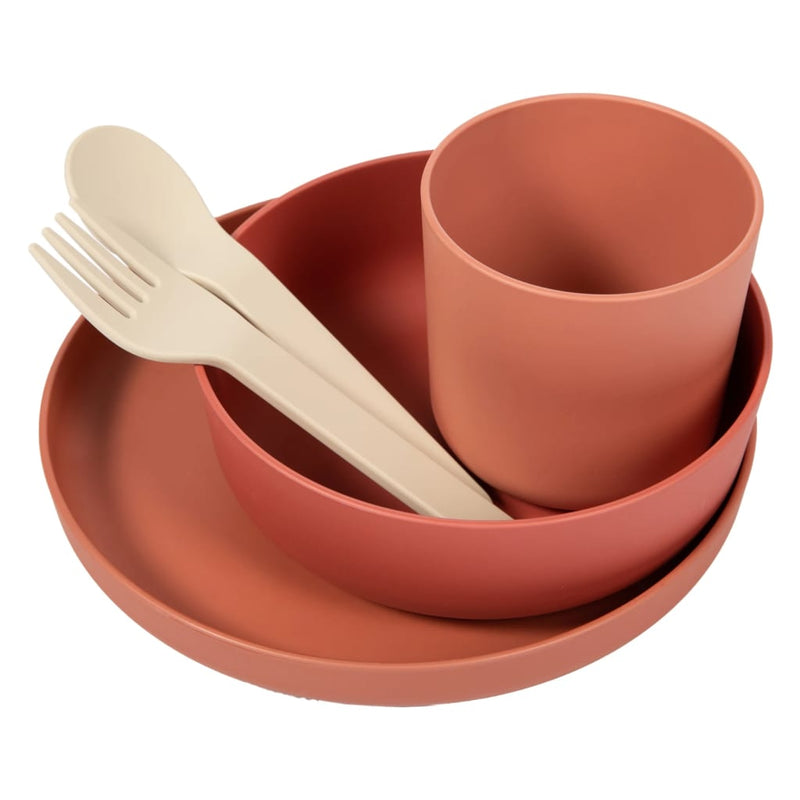 Load image into Gallery viewer, Bo Jungle Bo 5-delige Babyserviesset CPLA terracottakleurig