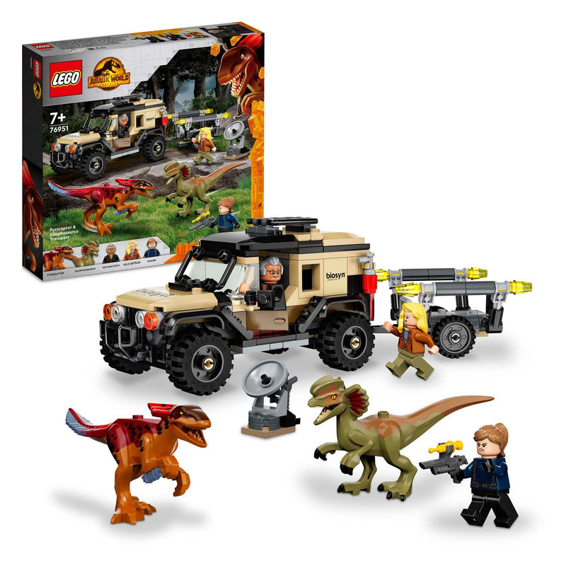 Load image into Gallery viewer, Lego LEGO Jurassic 76951 Pyroraptor en Dilophosaurus Transport
