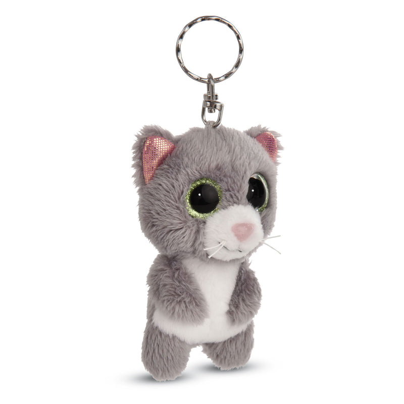 Load image into Gallery viewer, Nici Glubschis Pluchen Sleutelhanger Kat Grijs Felinja, 9cm