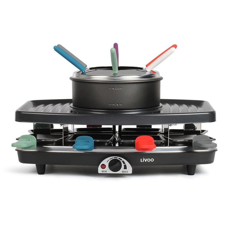 Load image into Gallery viewer, Livoo Livoo Gourmetstel, grillplaat en fondueset 3-in-1 8 personen 1100 W