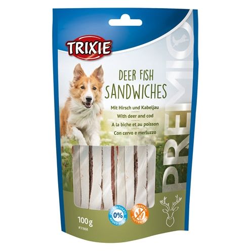 Load image into Gallery viewer, Trixie Premio deer fish sandwiches