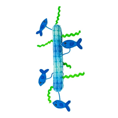 Load image into Gallery viewer, Kong Kickeroo stickeroo met kreukgeluid en catnip blauw