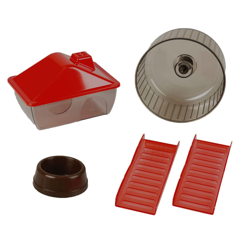 Load image into Gallery viewer, FLAMINGO FLAMINGO Hamsterkooi Enzo 2 41,5x28,5x38 cm bordeaux