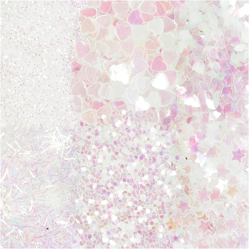 Load image into Gallery viewer, Creativ Company Glitter en Pailletten Wit, 6x5gr