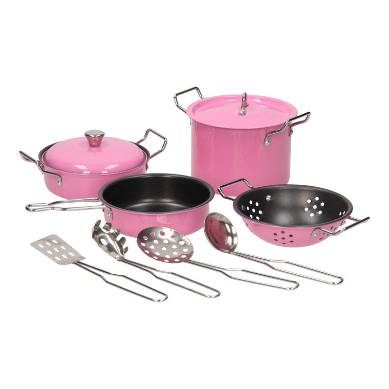 Load image into Gallery viewer, Roze pannenset, 11dlg.