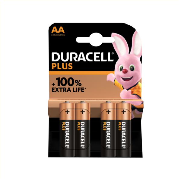 Plus alkaline AA batterijen per 4 stuks