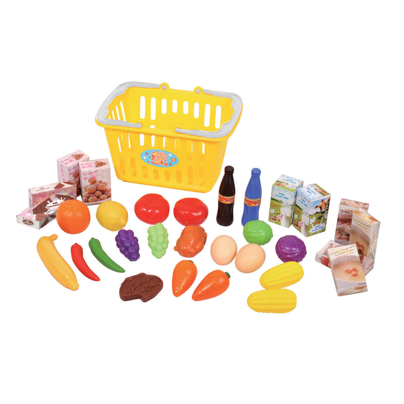 Load image into Gallery viewer, Play Mandje met Boodschappen