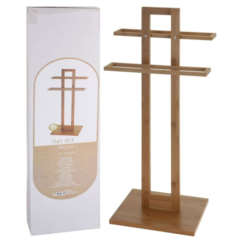 Load image into Gallery viewer, Bathroom Solutions Bathroom Solutions Handdoekenrek bamboe 38x32,5x70 cm
