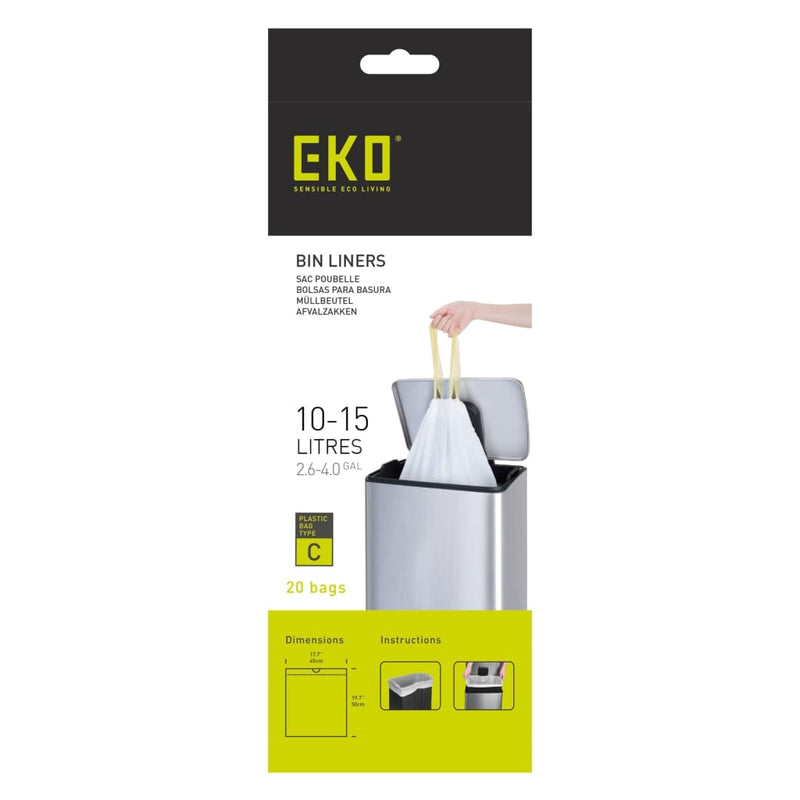 Load image into Gallery viewer, EKO EKO Afvalzakkenset C 24x20 st 10-15 L wit