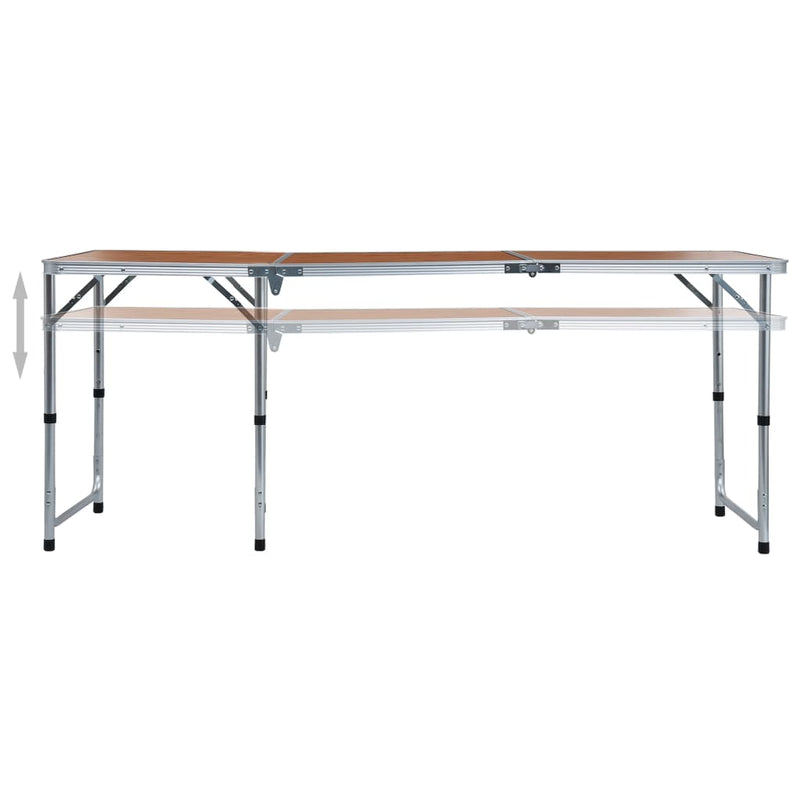 Load image into Gallery viewer, VidaXL Campingtafel inklapbaar 180x60 cm aluminium