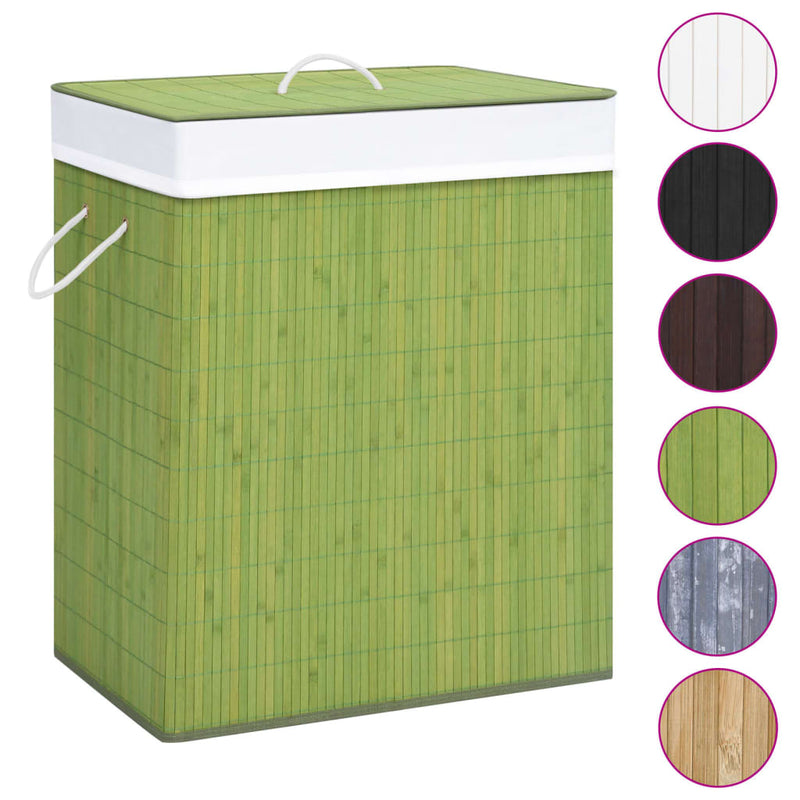 Load image into Gallery viewer, VidaXL Wasmand met 1 vak 83 L bamboe groen