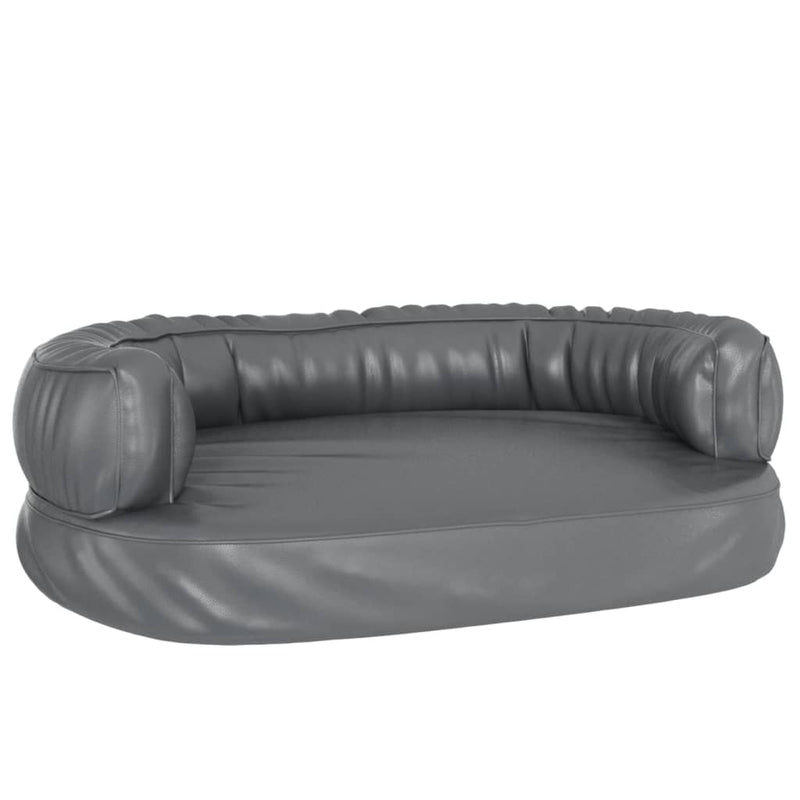 Load image into Gallery viewer, VidaXL Hondenmand met ergonomisch schuim 60x42 cm kunstleer grijs
