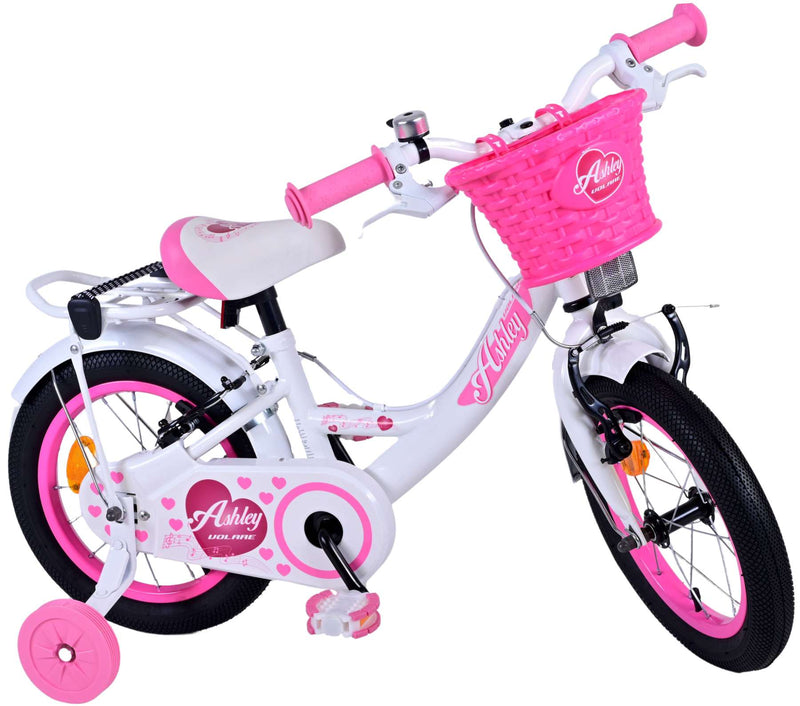 Load image into Gallery viewer, Volare Ashley Kinderfiets Meisjes 14 inch Wit Twee Handremmen