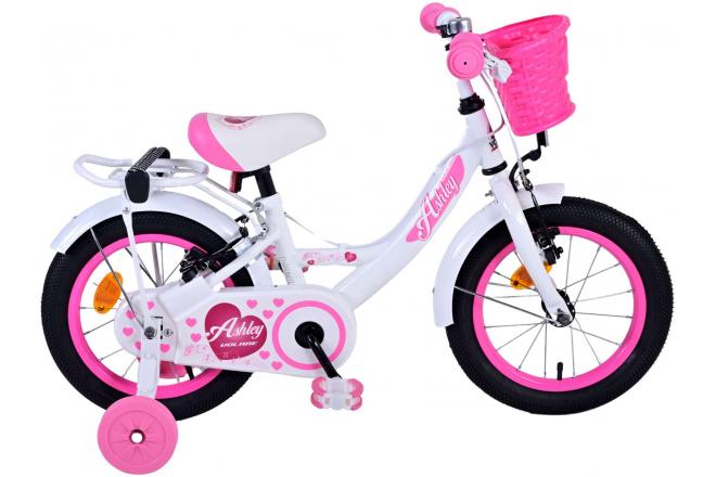 Load image into Gallery viewer, Volare Ashley Kinderfiets Meisjes 14 inch Wit Twee Handremmen