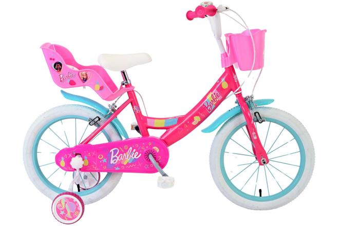 Load image into Gallery viewer, Barbie kinderfiets - meisjes - 16 inch - roze - twee handremmen