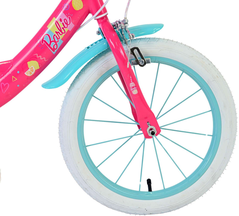 Load image into Gallery viewer, Barbie kinderfiets - meisjes - 16 inch - roze - twee handremmen