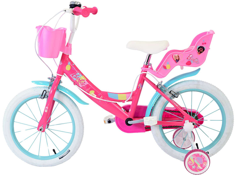 Load image into Gallery viewer, Barbie kinderfiets - meisjes - 16 inch - roze - twee handremmen