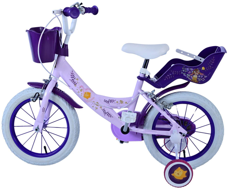 Load image into Gallery viewer, Wish Wish Wish Kinderfiets Meisjes 14 inch Paars Twee handremmen