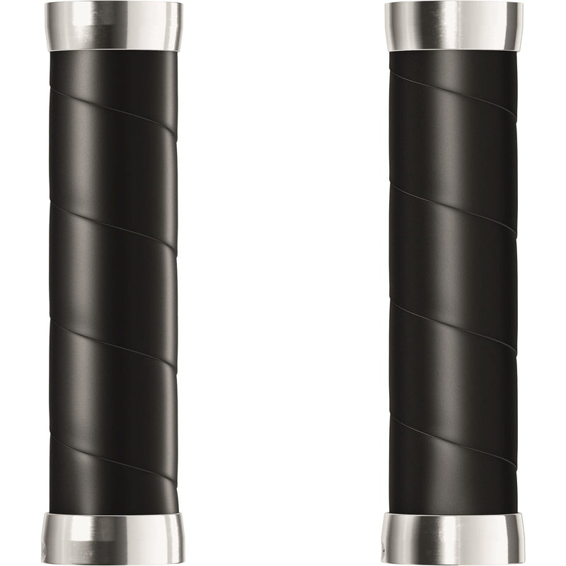 Load image into Gallery viewer, Brooks Handvatten Slender Leather grips 130mm black