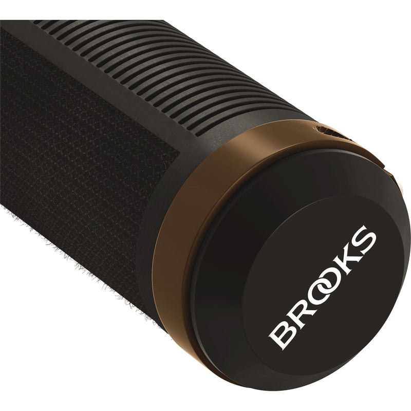 Load image into Gallery viewer, Brooks Handvatten Cambium grips 130mm black orange