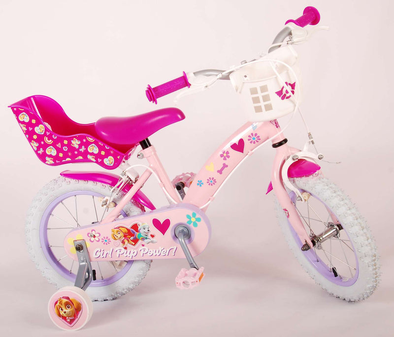 Load image into Gallery viewer, Paw Patrol Kinderfiets Meisjes 14 inch Roze Twee handremmen