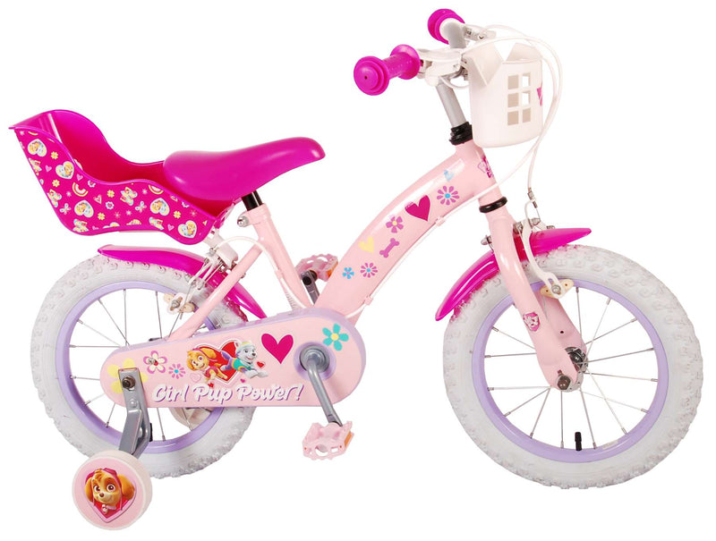 Load image into Gallery viewer, Paw Patrol Kinderfiets Meisjes 14 inch Roze Twee handremmen