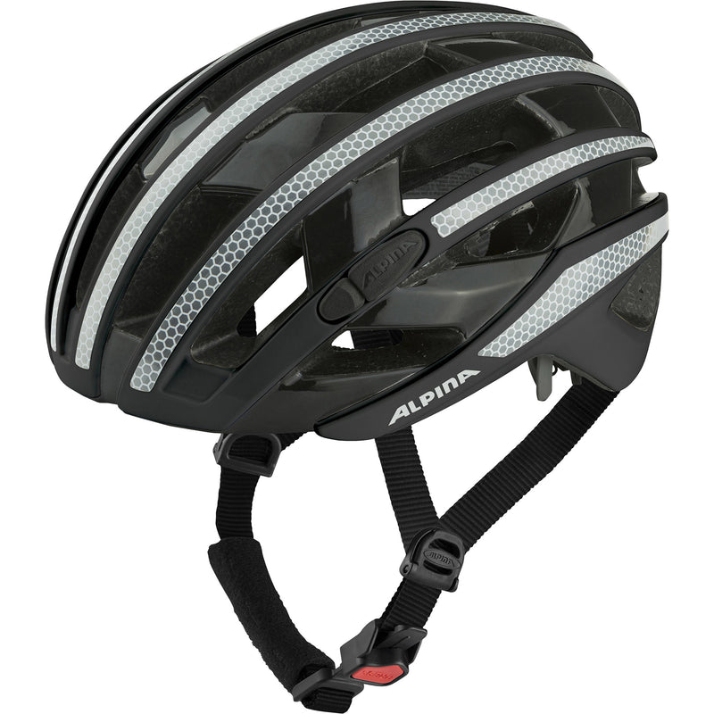 Afbeelding laden in galerijviewer, Alpina sports racehelm ravel reflective 55-59 glans zwart