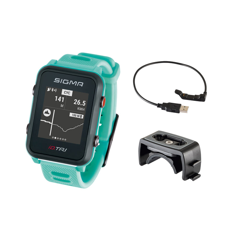 Load image into Gallery viewer, SIGMA Id.tri sporthorloge neon mint basic zs hartsl gps acti ant+ ble