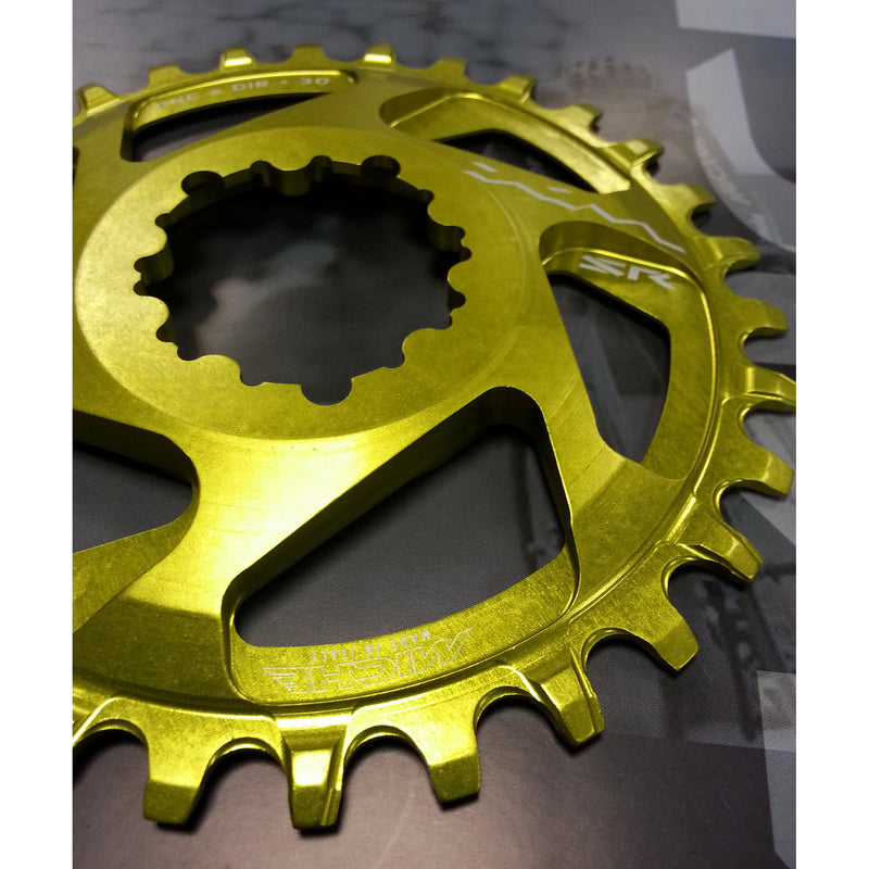 Load image into Gallery viewer, Miche Kettingblad 11V 30T XM SR geel Aluminium