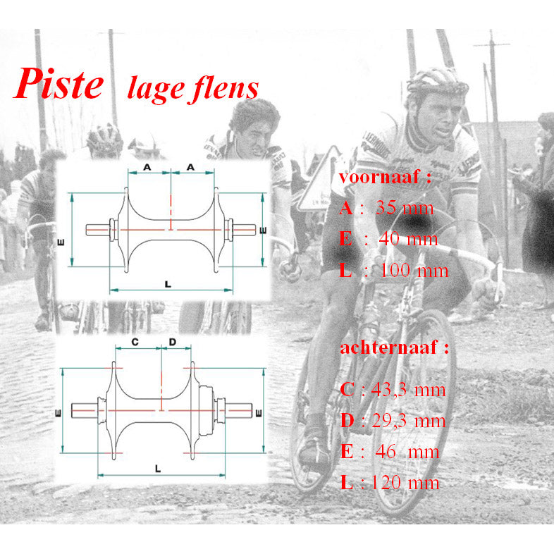 Load image into Gallery viewer, Miche naafset pista v + a 32g met lage-flens zilver