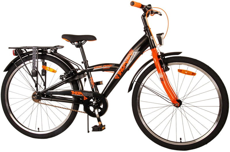 Load image into Gallery viewer, Volare Thombike Kinderfiets Jongens 24 inch Zwart Oranje Twee handremmen
