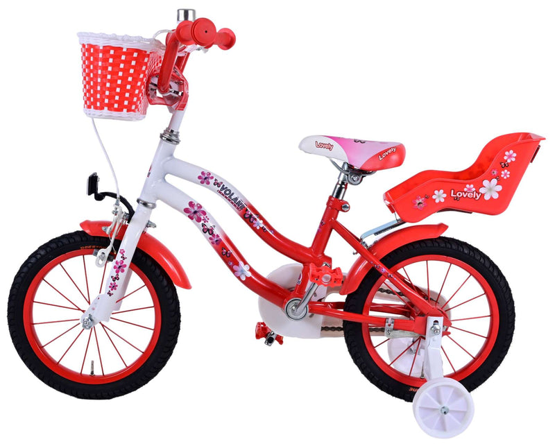 Load image into Gallery viewer, Volare Lovely Kinderfiets Meisjes 14 inch Rood Wit