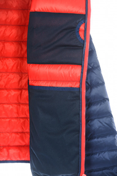 Load image into Gallery viewer, Alvivo Outdoorjas Workuta heren nylon donkerblauw rood mt XS