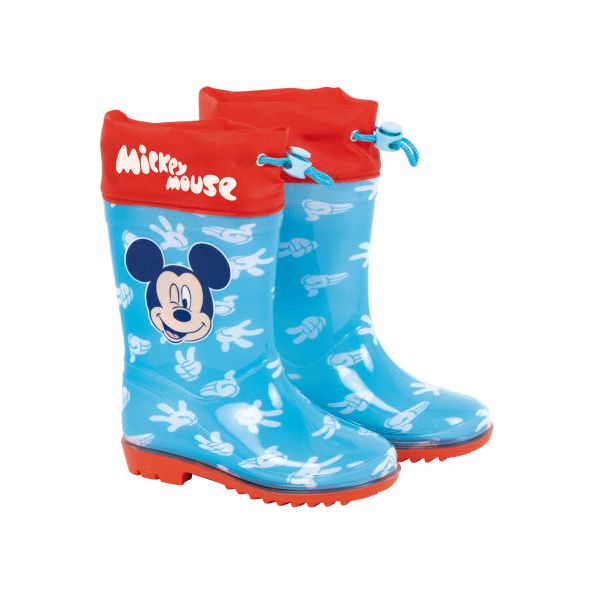 Load image into Gallery viewer, Arditex Regenlaarzen Mickey Today junior PVC textiel lichtblauw rood maat 30