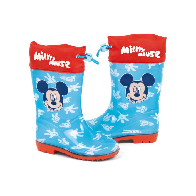 Load image into Gallery viewer, Arditex Regenlaarzen Mickey Today junior PVC textiel lichtblauw rood maat 26