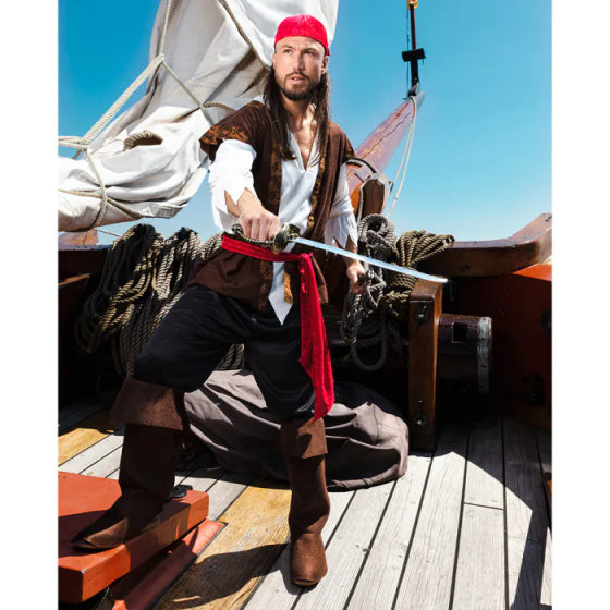 Load image into Gallery viewer, Boland Verkleedpak Piraat Thunder Heren Bruin Maat 54 56