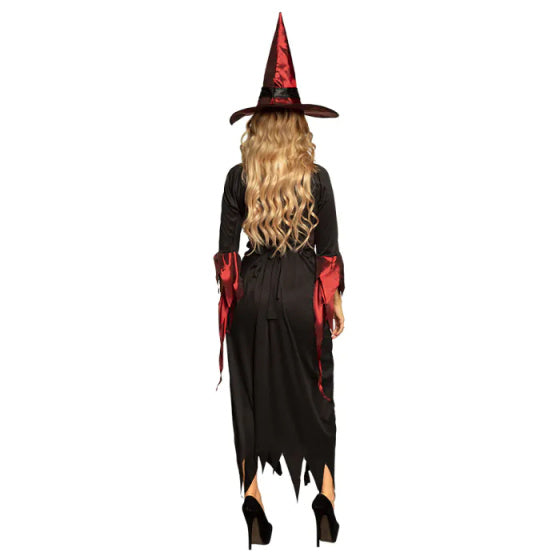 Load image into Gallery viewer, Boland Witch kostuum dames zwart rood maat 40 42 (M)
