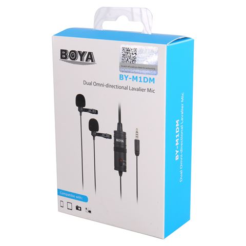 Load image into Gallery viewer, Boya Duo Lavalier Microfoon BY-M1DM voor Smartphone, DSLR, Camcorders en PC