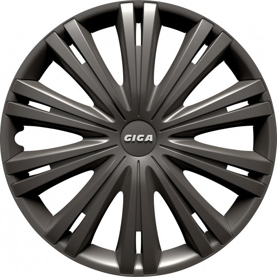 Load image into Gallery viewer, Carpoint Wieldoppen Giga 15 inch antraciet set van 4